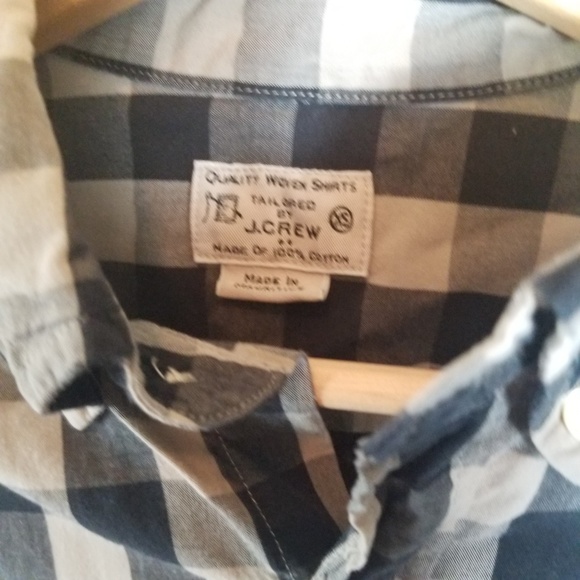 Men's J Crew Blue and Gray Button Down Shirt XS - Picture 4 of 5